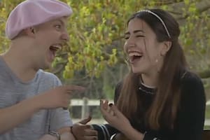 Ximena y Gino, una de las divertidas duplas este jueves en Bake off Argentina (Foto: Captura de video)