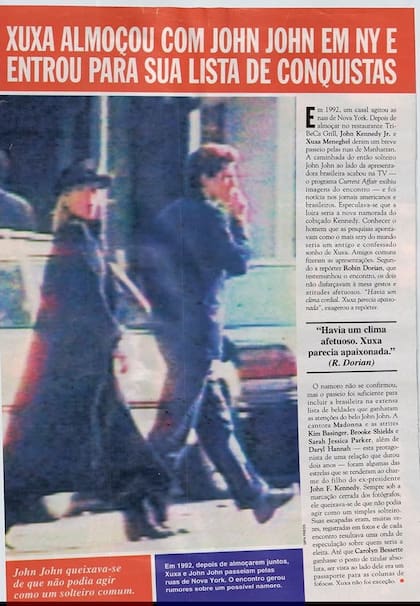 Xuxa y John-John, retratados por los paparazzi, en las calles de Nueva York