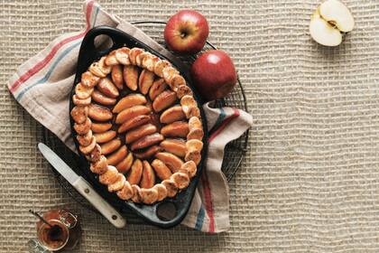 Una exquisita versión del clásico pastel del manzanas