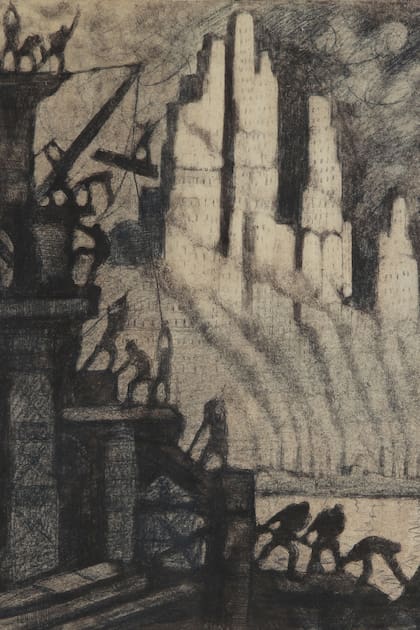 Quinquela Martín experimentó con una gran variedad de técnicas, como las aguafuertes que también donó al museo