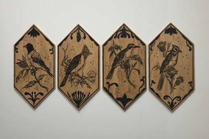 Obra del artista rosarino Gastón Herrera en la sección dedicada a la Argentina en Pinta