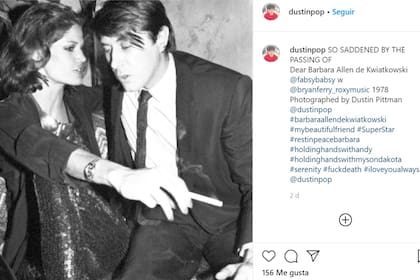 Barbara Allen de Kwiatkowski con Bryan Ferry, retratados por Dustin Pittman en 1978