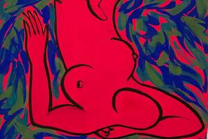 Furor en Art Basel por el erotismo de Feliciano Centurión, artista del Rojas