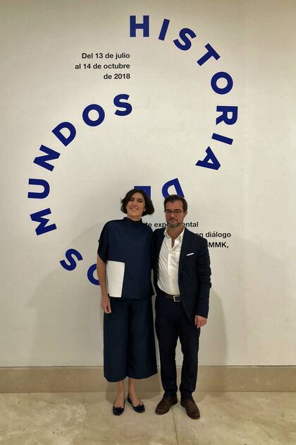 Victoria Noorthorn, directora del Moderno, y Enrique Avogadro, ministro de Cultura del Gobierno de la Ciudad de Buenos Aires 