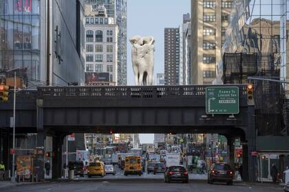 Render del proyecto escultórico de Claudia Fontes para el concurso del High Line de Nueva York 