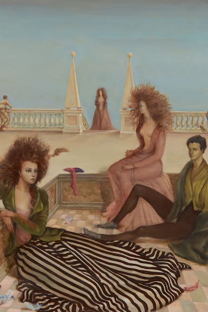 Detalle de Figuras en una terraza (1938), de Leonor Fini, vendida por 980.000 dólares