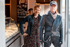Terence Hill abrió una gelateria en Dresden