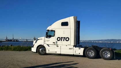 Uno de los camiones Otto que presentó Uber en San Francisco