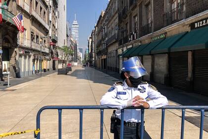La peatonal Av. Francisco I. Madero del Centro Histórico.