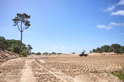 Ya fue nivelado y compactado el área para levantar las primeras estructuras de la futura planta depuradora de Pinamar