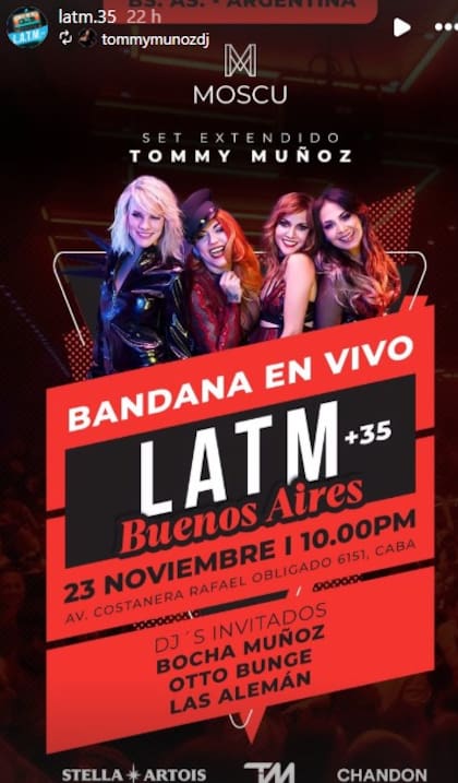 Ya se encuentran a la venta las entradas para el regreso de Bandana