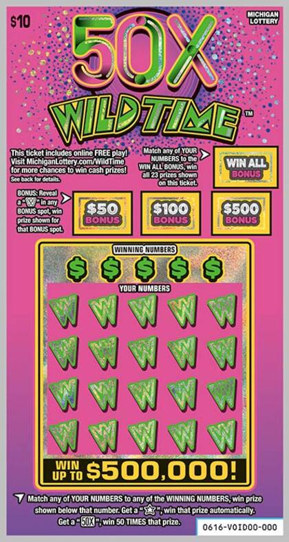 Ya se han ganado más de US$67 millones con el juego de 50X Wild Time en la Lotería de Michigan