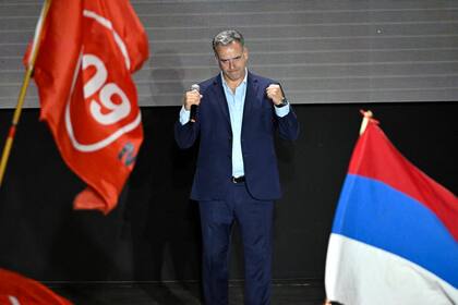 Yamandú Orsi, tras su discurso ante los militantes del FA