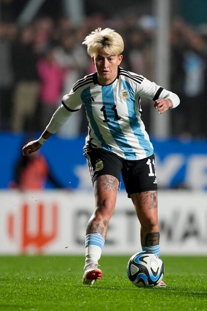 Yamila Rodriguez, goleadora de la selección y de Boca, no dejó de cumplir en el partido de despedida: anotó el tercer tanto en el 4-0.