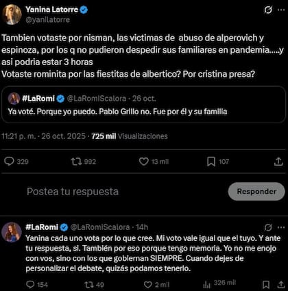 Yanina Latorre apuntó contra el voto de Romina Scalora