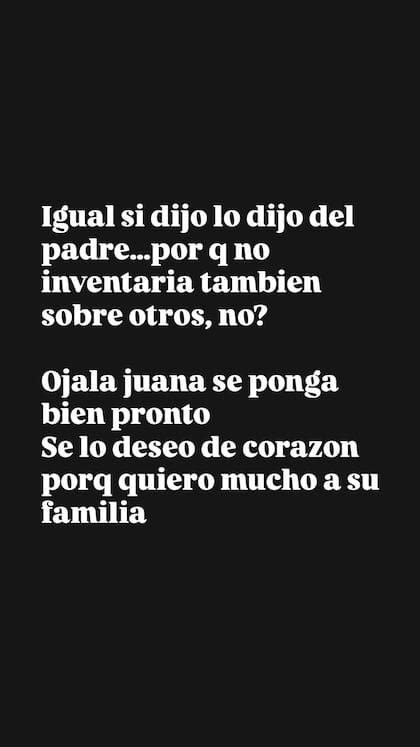 Yanina Latorre intentó bajar el nivel de la pelea y envió un mensaje de cariño a la familia Tinelli