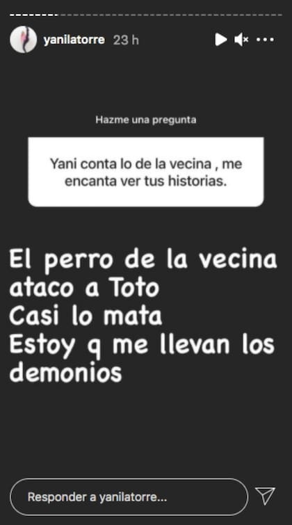 Yanina Latorre utilizó su red social para mostrar su enojo y preocupación