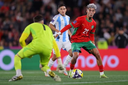 Yassir Zabiri fue una de las figuras de Marruecos en el partido
