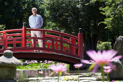 Yasuo Inomata, en el Jardín Japonés de Escobar