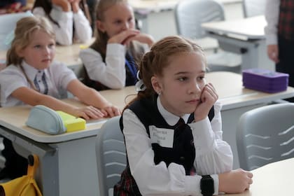 Alumnos de una escuela en Ekaterimburgo