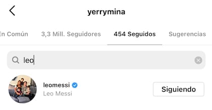 Yerry Mina todavía sigue a Leo Messi en redes