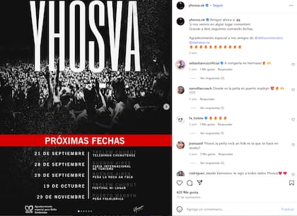 Yhosva sigue dedicado y volcado a la música