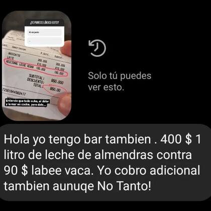 “Yo cobro adicional también, ¡aunque no tanto!”, sostuvo un seguidor que tiene su propio emprendimiento gastronómico (Foto: Instagram @elgordococina)