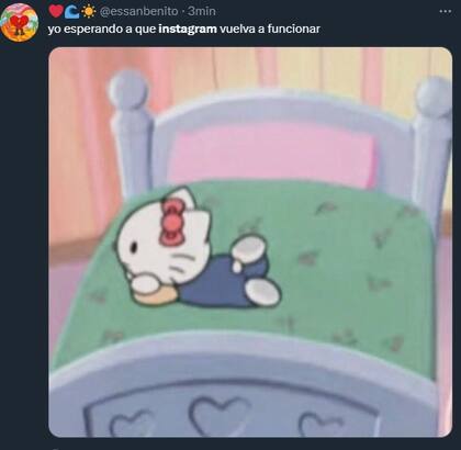 "Yo esperadno a que instagram vuelva a funcionar"