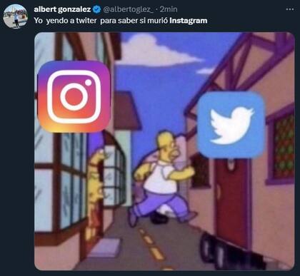 "Yo yendo a Twitter para saber si murió instagram"
