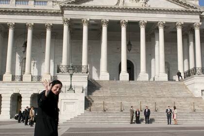 Yoani, al ingresar al Capitolio