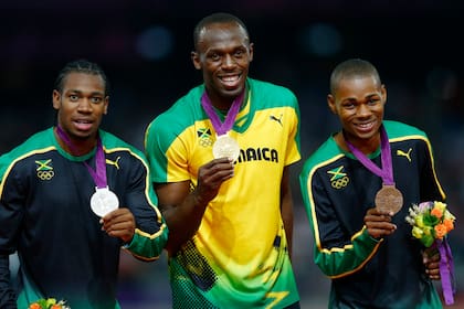 Yohan Blake, Usain Bolt y Warren Weir en los Juegos Olímpicos 2012: podio completo en los 200m y un momento bisagra para los velocistas de Jamaica