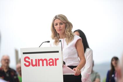 Yolanda Días durante un mitin de Sumar. La coalición de izquierda podría dar la sorpresa