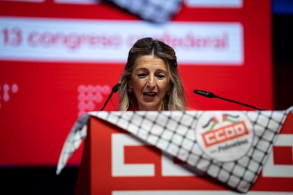 Yolanda Díaz en el 13° Congreso Confederal de CCOO
