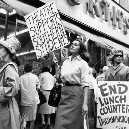 Yolande participó en varios piquetes a favor de los derechos civiles (Instagram/@just.girlchild)