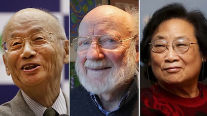 Satoshi Omura, William Campbell y Youyou Tu