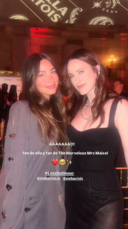 Yoyi Francella se encontró con la actriz Rachel Brosnahan en Nueva York (Foto: Instagram @yoyifrancella)