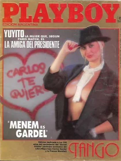 Yuyito fue varias veces tapa de la revista Playboy. En una edición dedicada al tango, los editores jugaron con su supuesto romance con el entonces presidente Carlos Menem