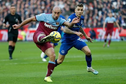 Zabaleta en West Ham, en su tercera y última temporada; nadie sabe si se reanudará la Premier, pero el argentino sí tiene definido que será su adiós de Inglaterra