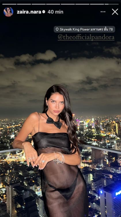 Zaira Nara desde el edificio más alto de Tailandia