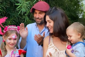 Zaira Nara junto a su familia en el cumpleaños de Malaika