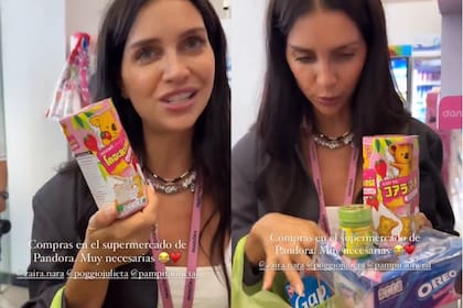 Zaira Nara llevó distintos dulces y snacks (Foto: Captura de video / Instagram @stephaniedemner)