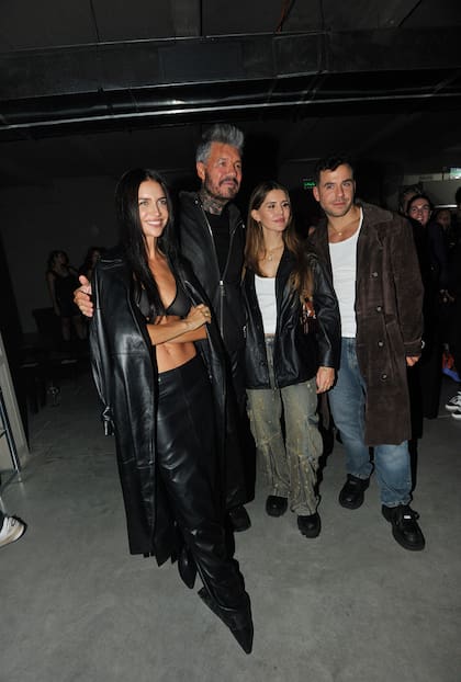 Zaira Nara, Marcelo y Micaela Tinelli, junto a Fernando Dente