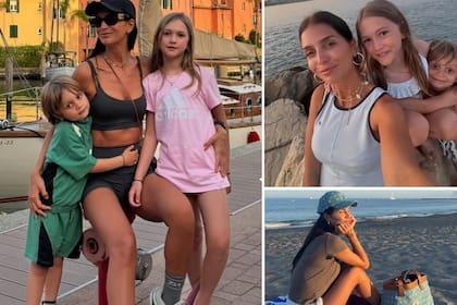 Zaira Nara y las diferentes postales que compartió junto a sus hijos en España