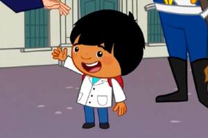 Zamba, el protagonista del programa "El asombroso mundo de Zamba", en el video que compartió la cuenta oficial de Paka Paka