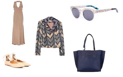 Zapatos (Via Uno, $1599) Vestido (BlackMamba, $3850 sale The Net Boutique) Campera (Tramando, $3900) Anteojos (Absurda) Cartera (Prune, $1290)