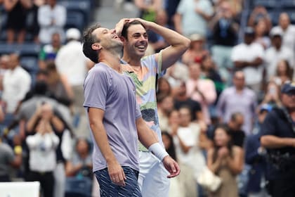 Zeballos y Granollers celebrando, emcionados, el último US Open: desde que jugaron juntos por primera vez, en 2019, tuvieron química y éxito