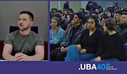 Zelensky, fastidioso por los problemas técnicos del evento