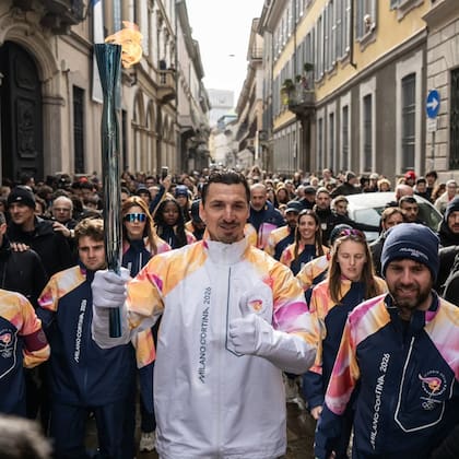 Zlatan Ibrahimovic en la apertura de los Juegos Olímpicos de Invierno