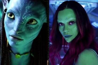 Zoe Saldana interpreta a “Neytiri” y a "Gamora" en dos de las películas más exitosas de Hollywood