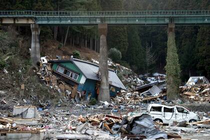 Zona devastada en la provincia de Iwate, el 19 de marzo de 2011, después de que el terremoto y posterior tsunami azotara Japón el 11 de marzo